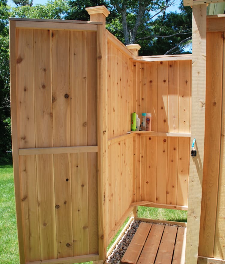Outdoor Shower Enclosure Cedar, Cedar Outdoor Shower Enclosure Kit