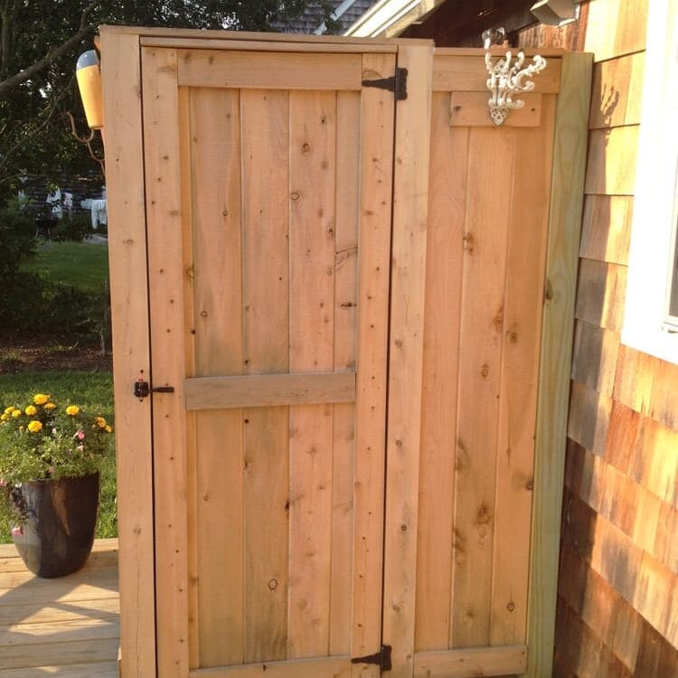 outdoor shower cedar ma