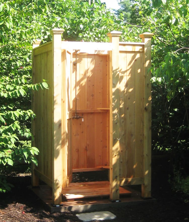 Outdoor Shower Enclosures Cape Cod, Cedar Outdoor Shower Enclosure Kit