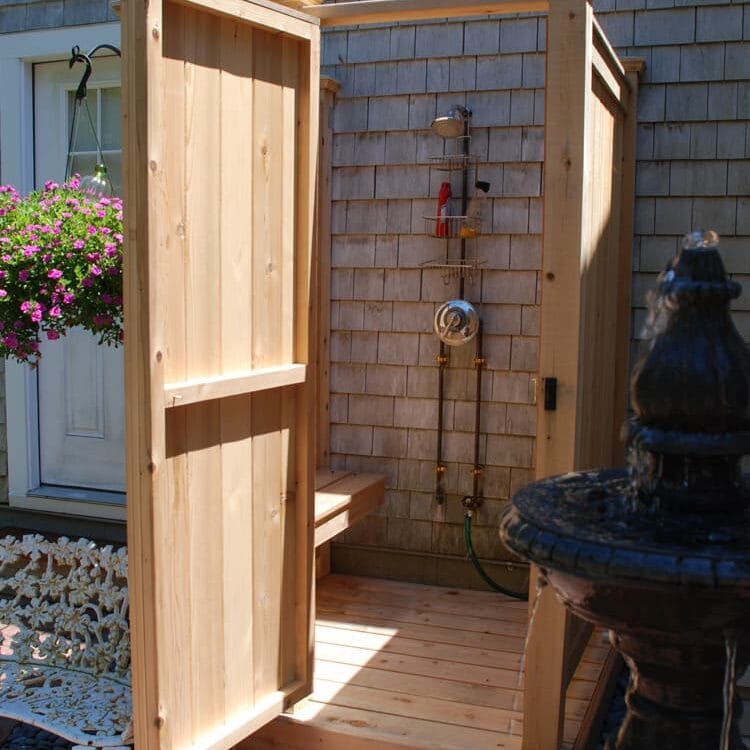 outdoor shower enclosure