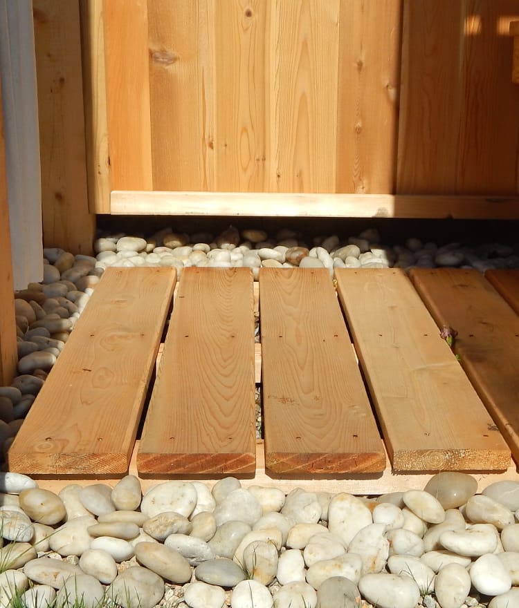 Outdoor Shower Floor Quality Cedar Decking Panel - Diy Outdoor Shower Floor Ideas
