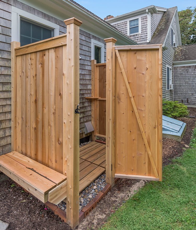 Outdoor Shower Enclosure Kit Cedar, Best Outdoor Shower Enclosures