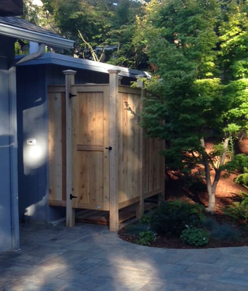 Outdoor Shower Enclosure Cedar, Prefab Outdoor Shower Enclosures
