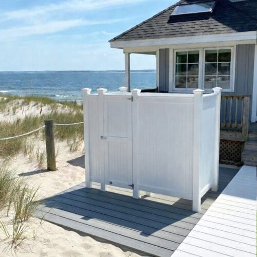 outside shower azek at beach side home on deck