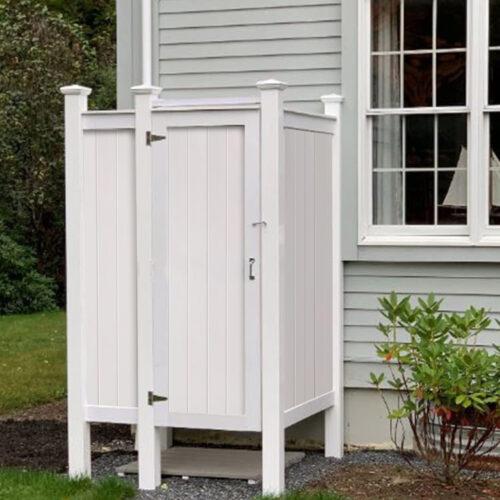 outdoor shower stall pvc