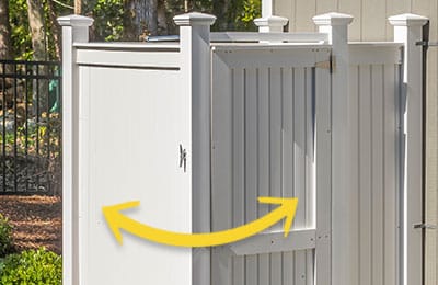 outdoor shower enclosure door