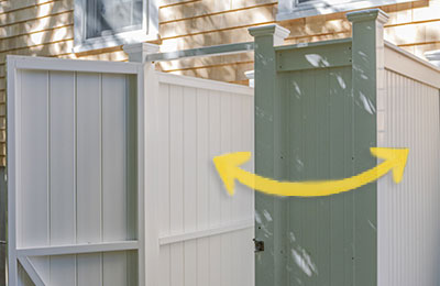 outdoor shower enclosure door