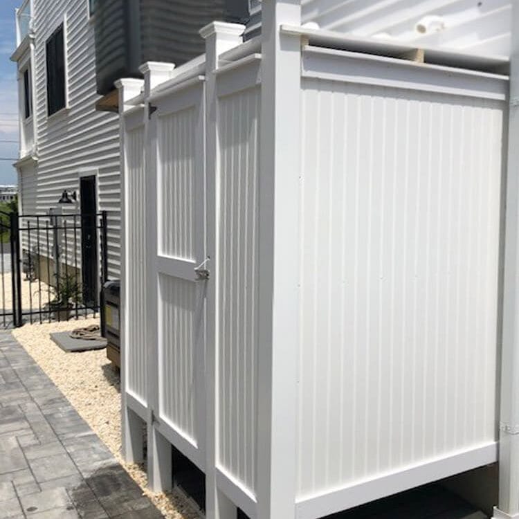 house mount outdoor shower stall