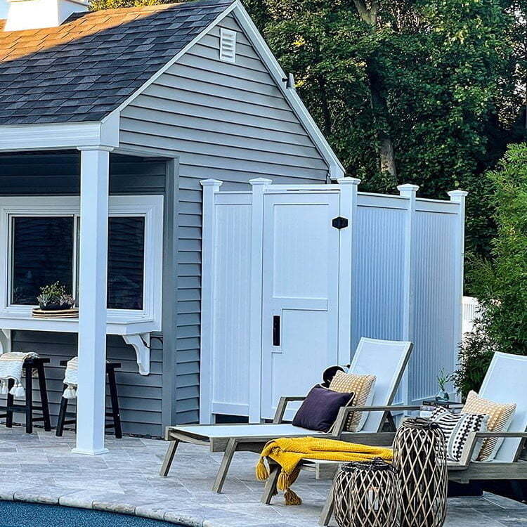 pool cabana shower