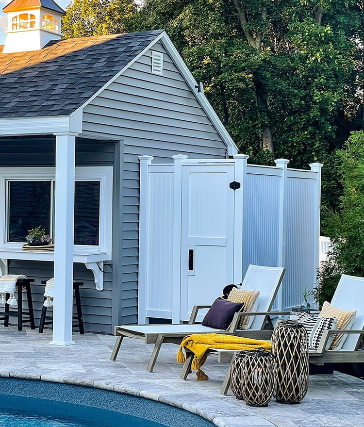 pool cabana shower