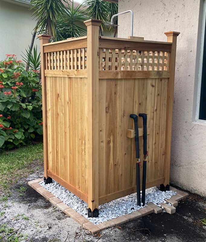 building an outdoor shower in Florida