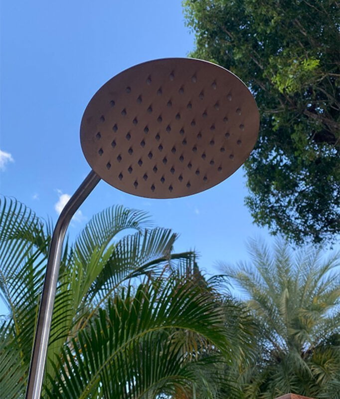 stainless steel outdoor shower head