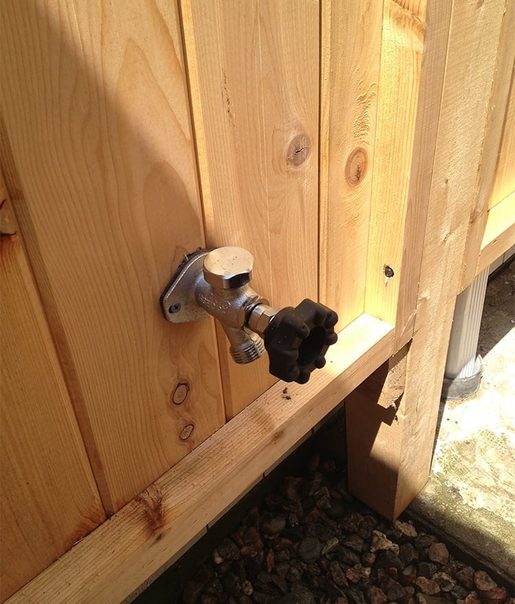 building an outdoor shower