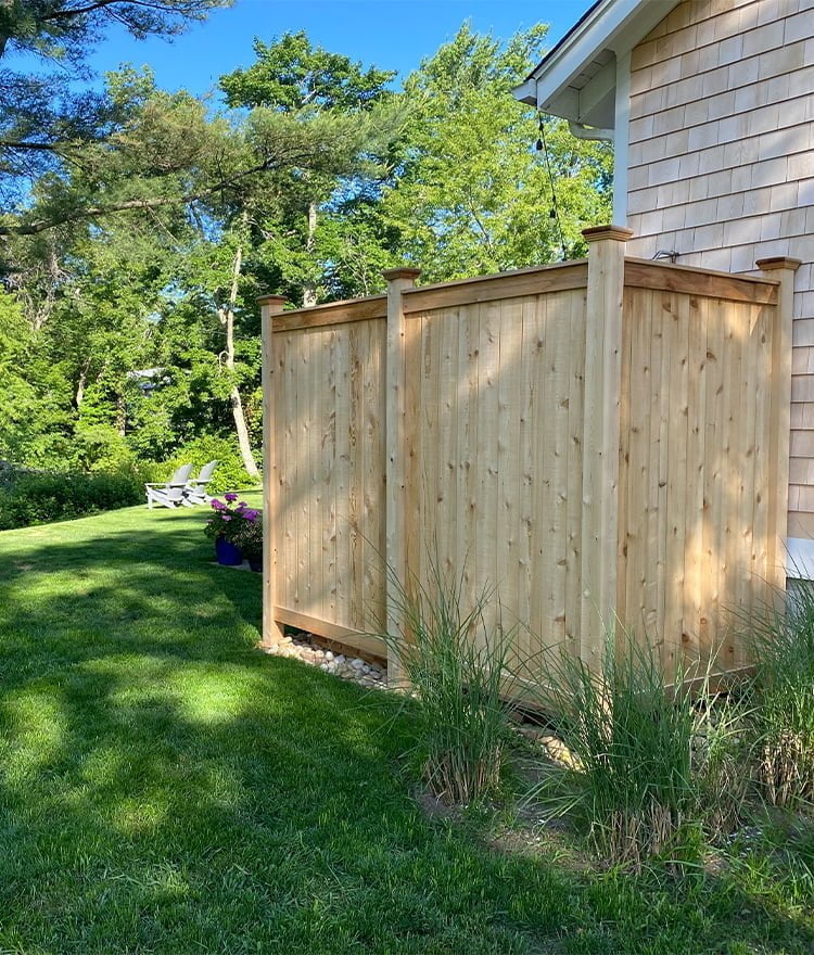free standing outdoor shower stall cedar deluxe 