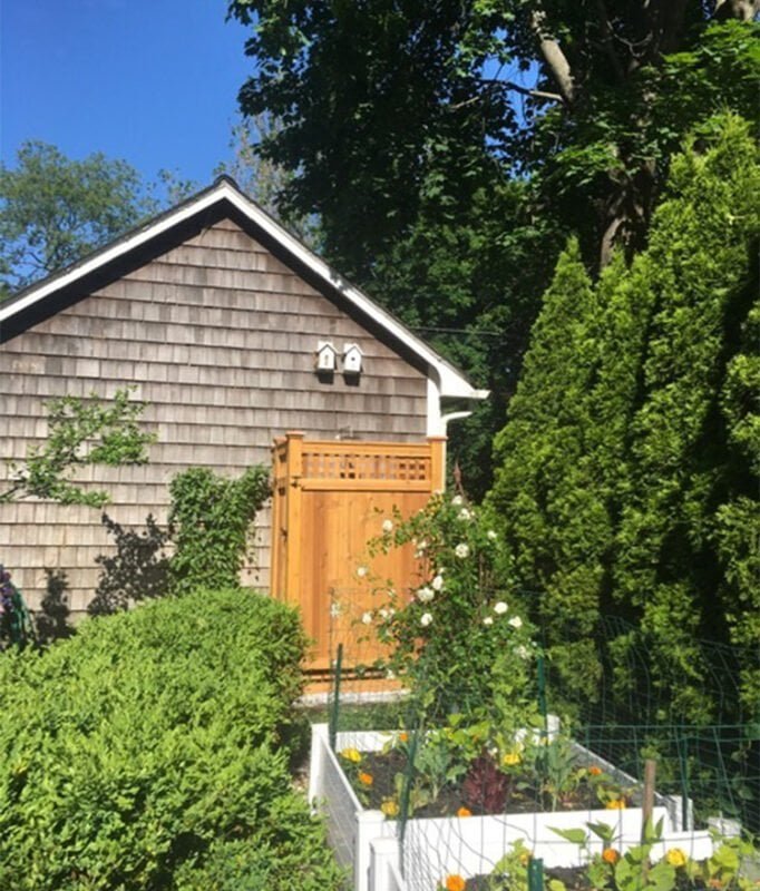 outdoor garden shower cedar standard house mount