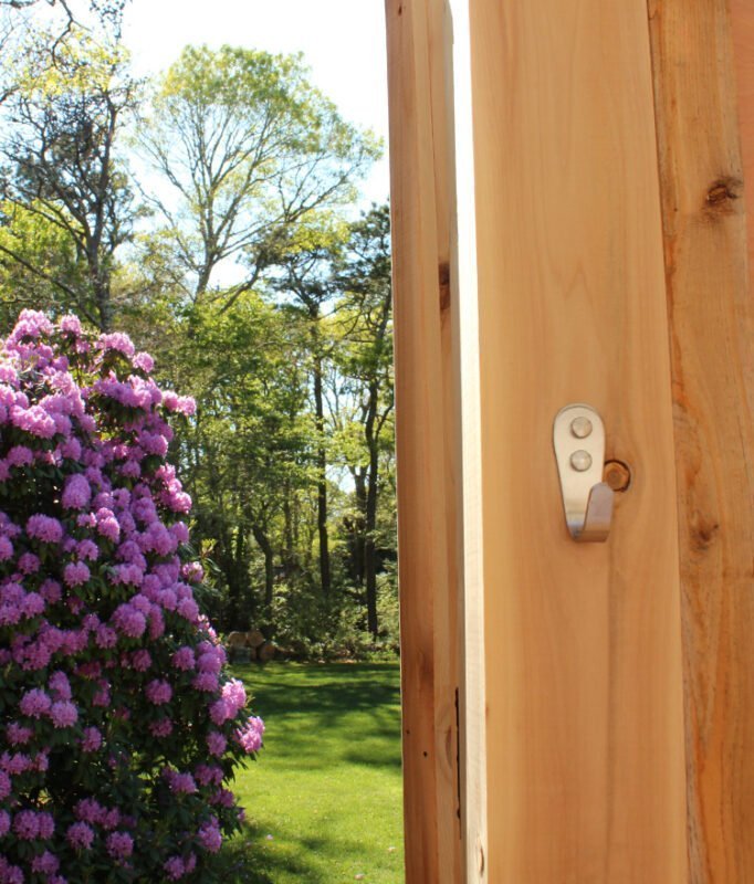 garden shower wood standard house mount