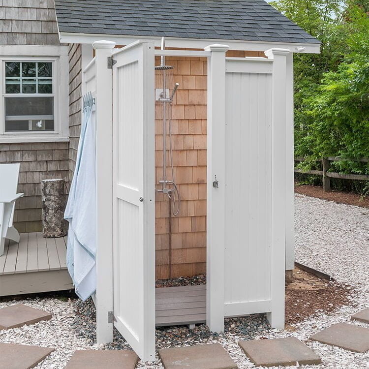 best outdoor showers house mount pvc