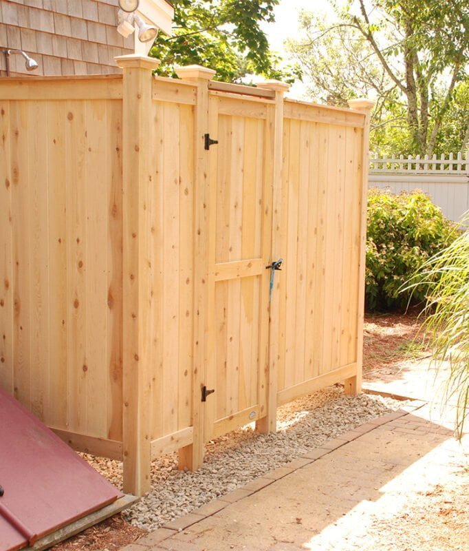 cedar outdoor shower deluxe