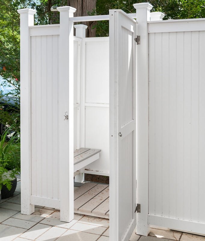 vinyl deluxe outside shower stall