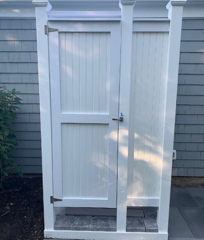 outdoor shower kit with hot water