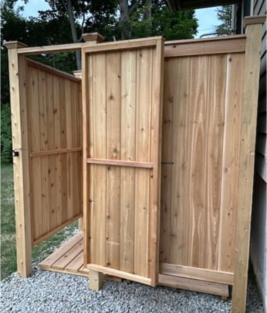 Outdoor Shower Enclosure Kit - Cedar | CapeCodShowerKits.com